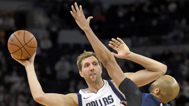 Dallas-Star Dirk Nowitzki kam gegen Minnesota auf zehn Zähler.