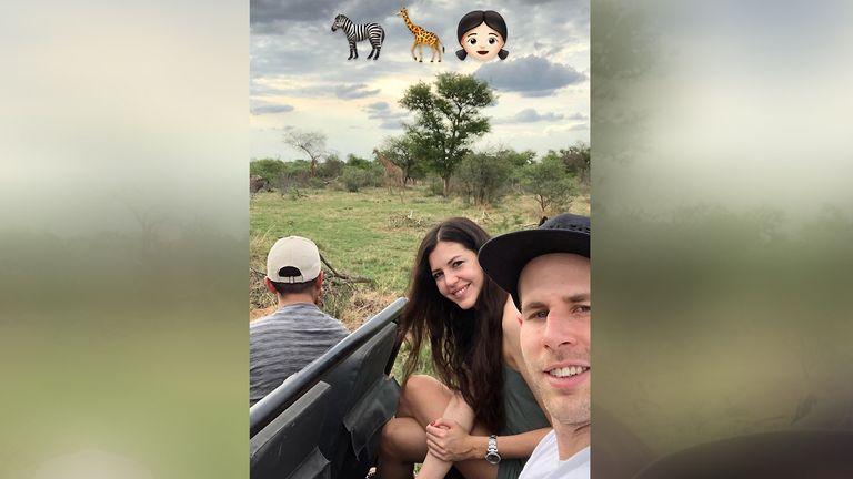 Leipzigs Keeper Peter Gulacsi vergnügt sich dagegen auf einer Safari (Quelle: Instagram/@gulacsi32)