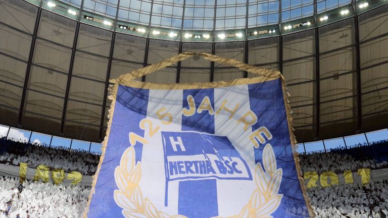 Im Berliner Olympiastadion feierten die Fans der Hertha den 125. Geburtstag ihres Vereins. 
