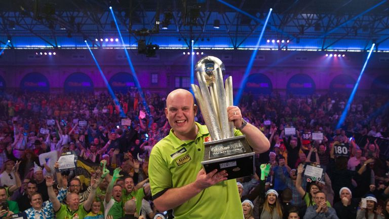 2.1.2017 -  DARTS: Der Niederländer Michael van Gerwen krönt sich zum zweiten Mal in seiner Karriere zum Darts-Weltmeister.