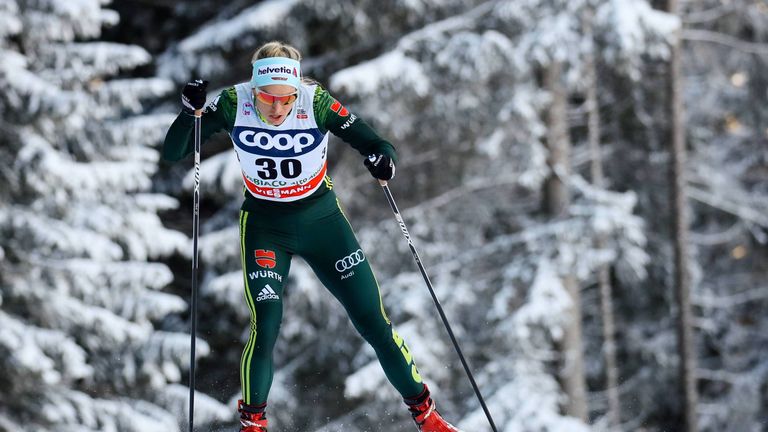 Nicole Fessel erfüllt mit einem 14. Platz in Toblach eine Hälfte der Olympianorm. 