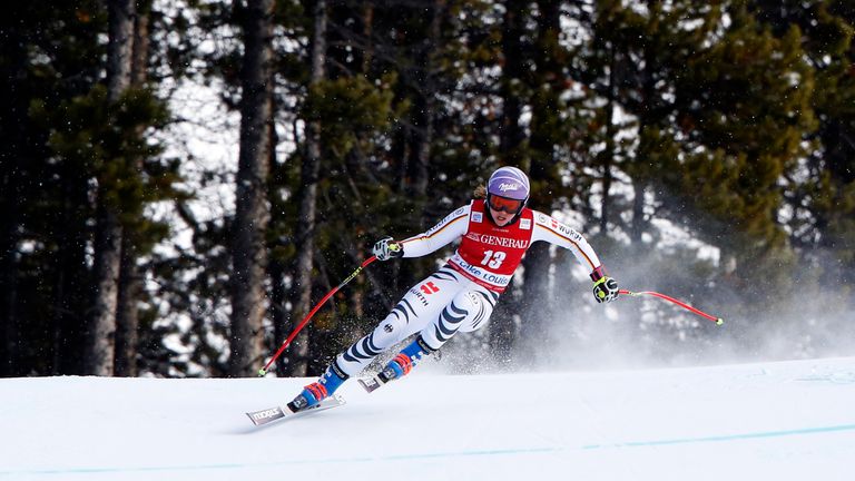 Viktoria Rebensburg hat in der Abfahrt in Lake Louise keine Chance auf den Sieg.