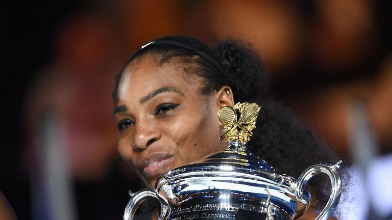 28.1.2017 - TENNIS: Serena Williams gewinnt zum siebten Mal die Australian Open und krönt sich mit ihrem 23. Grand-Slam-Titel zur alleinigen Major-Rekordhalterin der Open Era. Serena überflügelt in der ewigen Bestenliste Steffi Graf.