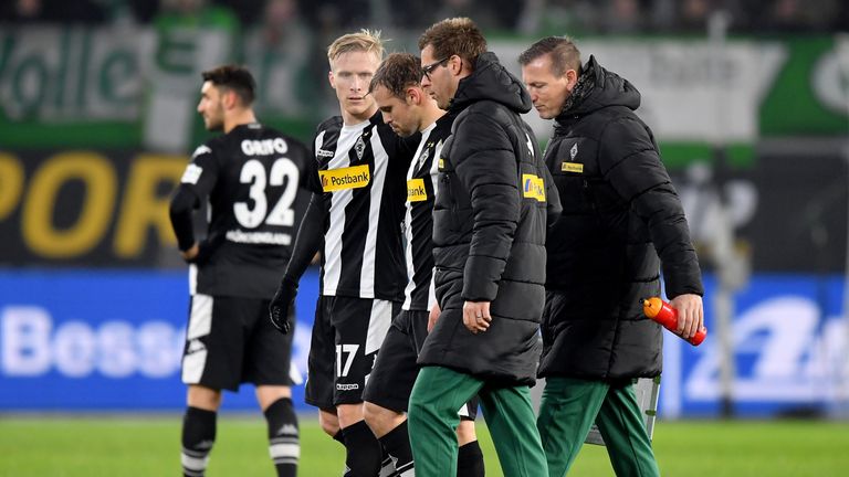 Musste in Wolfsburg erneut angeschlagen vom Platz: Gladbachs Tony Jantschke.
