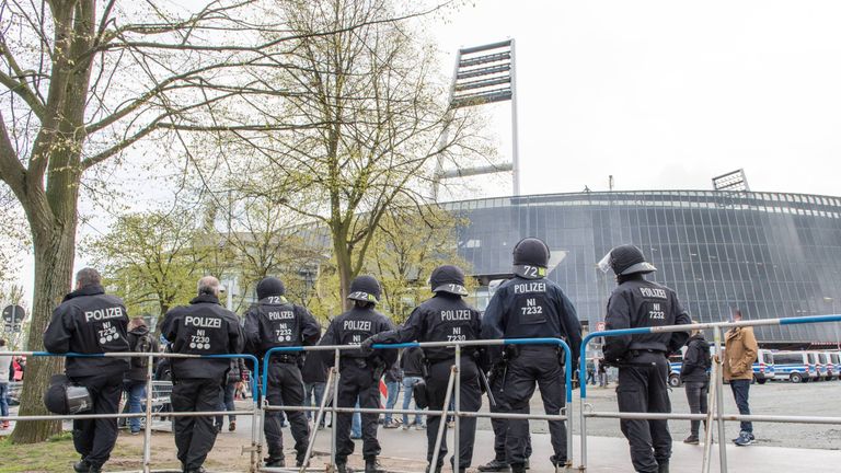 Die Bremer Polizei musste nach der Partie zwischen Werder und Mainz bei Fanausschreitungen eingreifen. Hier ein Archivfoto.