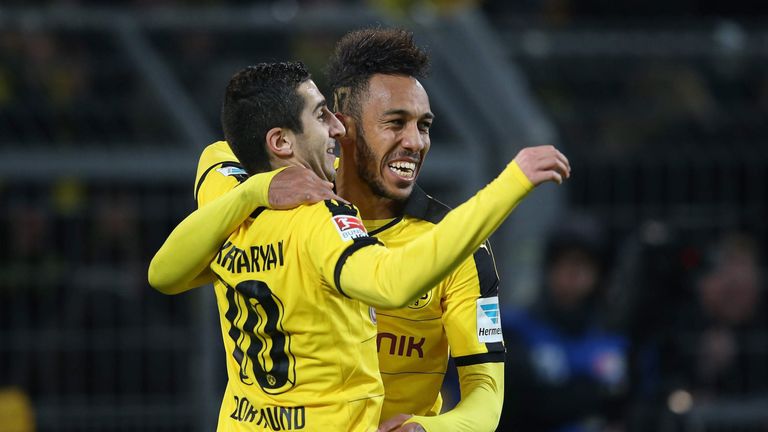 Bald wieder vereint? Mkhitaryan und Aubameyang zu BVB-Zeiten.