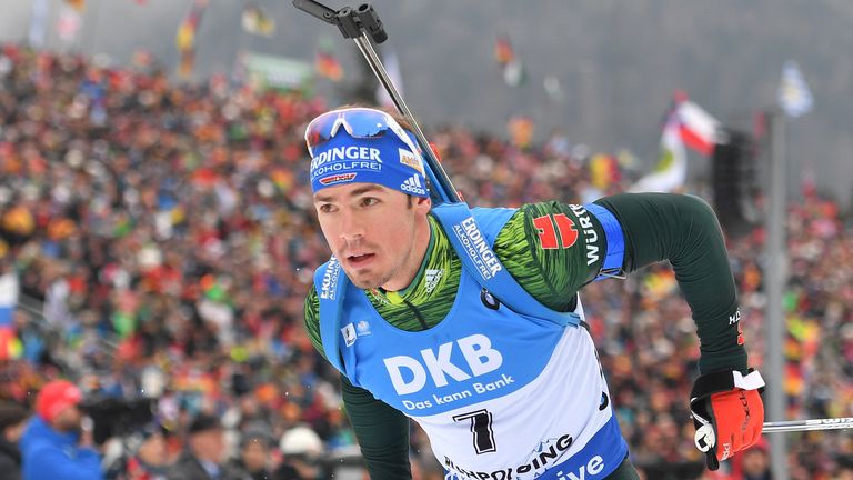 Beim Massenstart in Ruhpolding läuft Simon Schempp auf den sechsten Rang. 