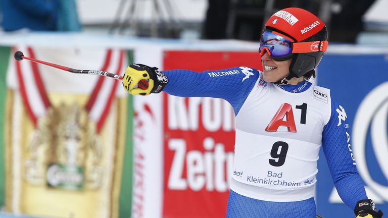 Federica Brignone triumphiert beim Super-G im österreichischen Bad Kleinkirchheim.