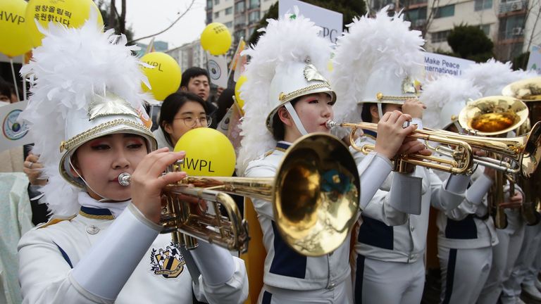 Bei den Olympischen Winterspielen gibt es erstmals eine gesamtkoreanische Mannschaft.
