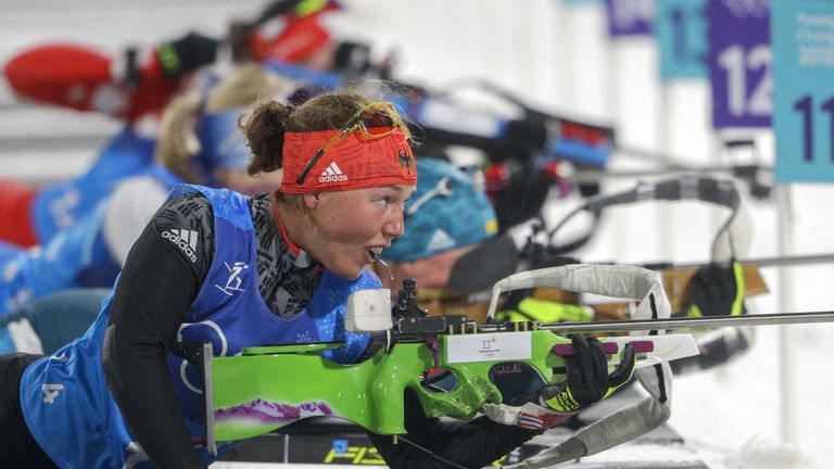 Die deutsche Biathlon-Staffel mit Laura Dahlmeier bleibt in der Staffel ohne Medaille.