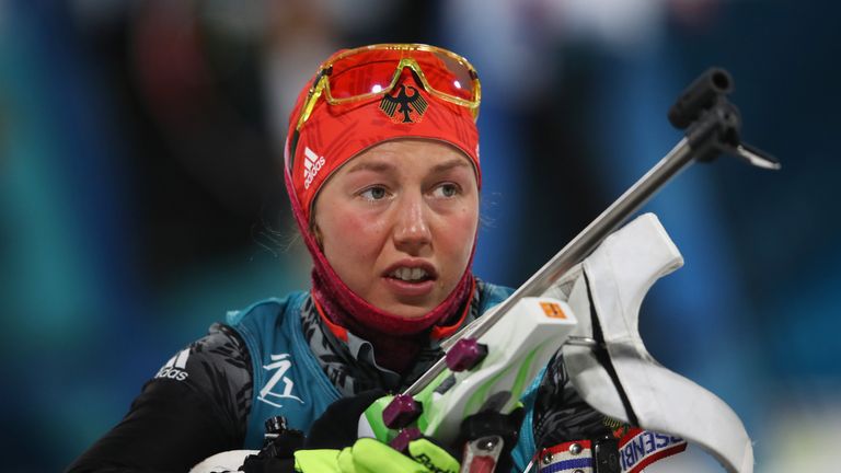 Laura Dahlmeier leistet sich nur einen Schießfehler.