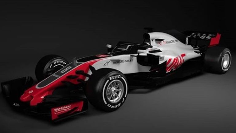 Der Formel-1-Rennstall Haas hat als erstes Team seinen neuen Boliden für 2018 vorgestellt. Quelle: instagram.com/grosjeanromain
