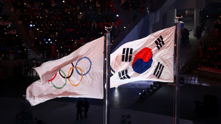 Die Olympischen Winterspiele finden in Südkorea statt.