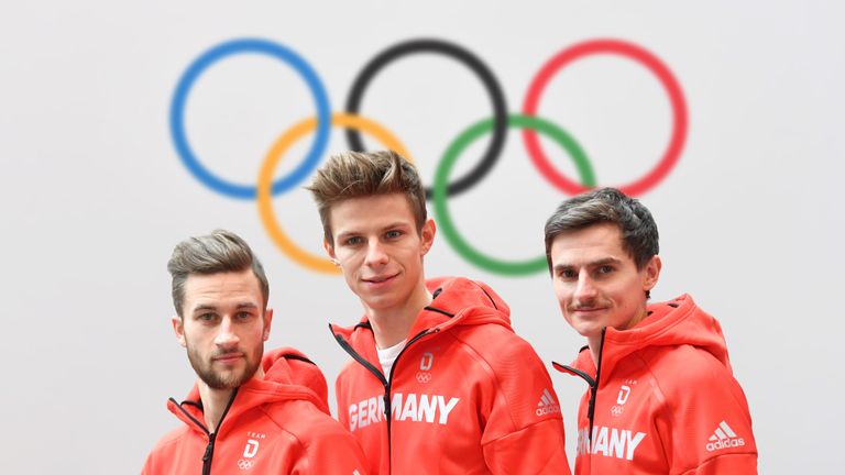 Markus Eisenbichler, Andreas Wellinger und Richard Freitag gehören zum deutschen Olympiateam.