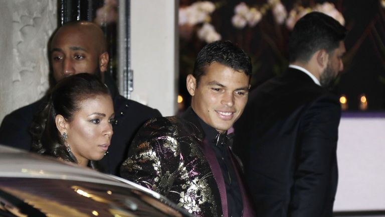 PSG-Verteidiger Thiago Silva mit seiner Frau Isabele da Silva