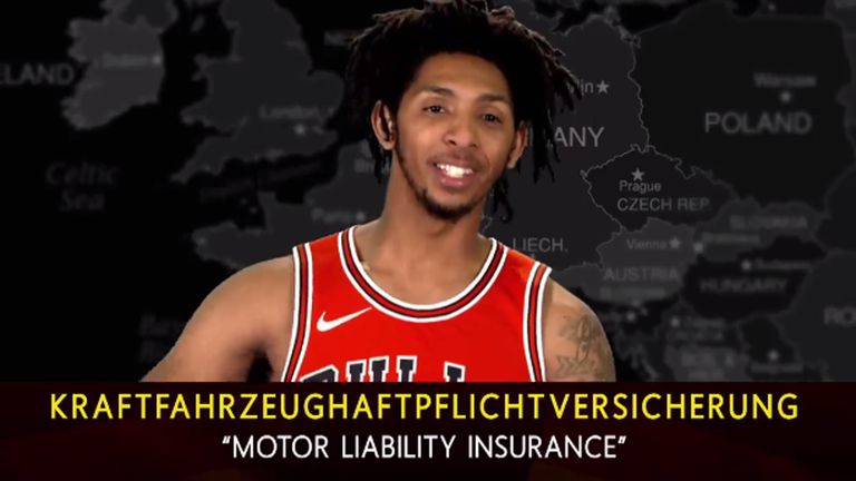 Die Stars der Chicago Bulls versuchen deutsche Wörter auszusprechen (Bildquelle: facebook).
