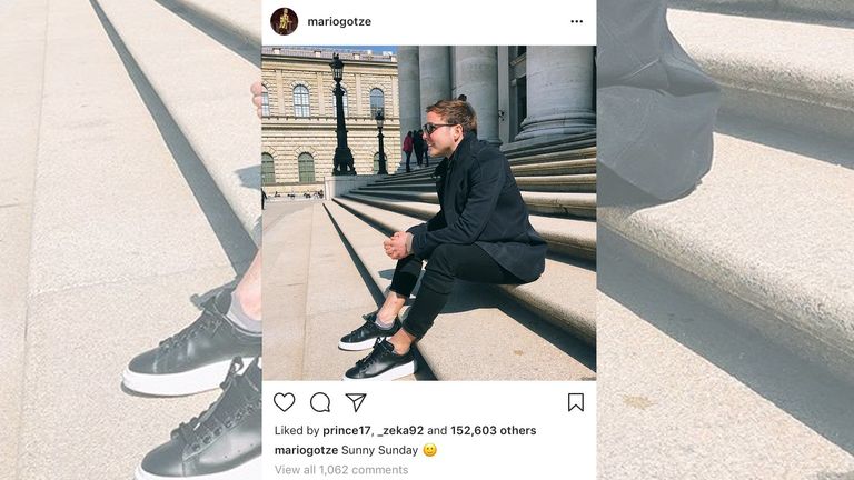 Mario Götze hat seine Nichtnominierung anscheinend ganz gut verkraftet. Er lässt es sich in der Münchner Sonne gut gehen (Bildquelle: Instagram/mariogötze).