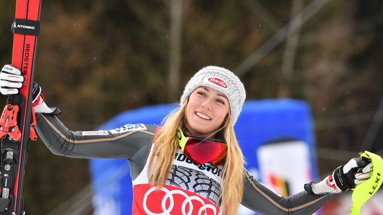 Mikaela Shiffrin gewinnt den Slalom in Ofterschwang.