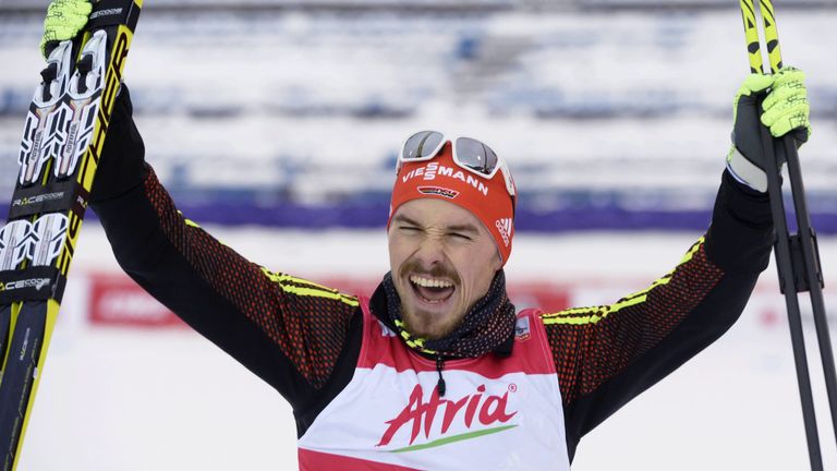 Fabian Rießle feiert beim Weltcup in Trondheim seinen zweiten Saisonsieg.