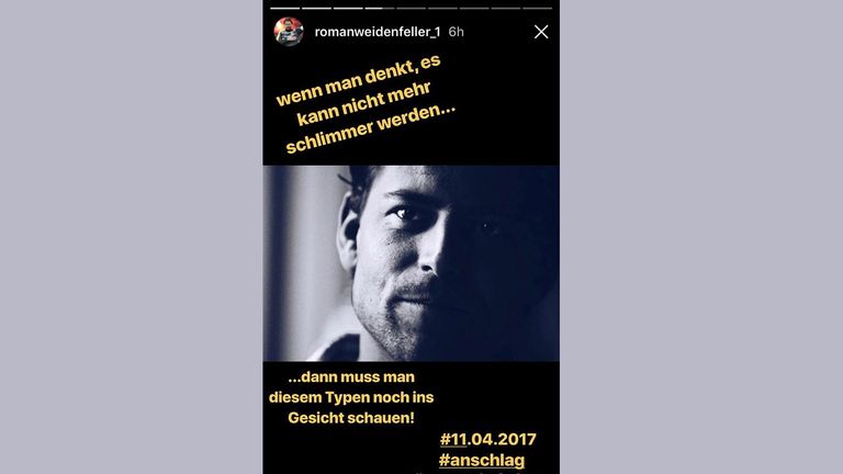 Roman Weidenfeller meldet sich nach dem Prozesstermin am Montag bei Instagram zu Wort. (Quelle: Instagram)