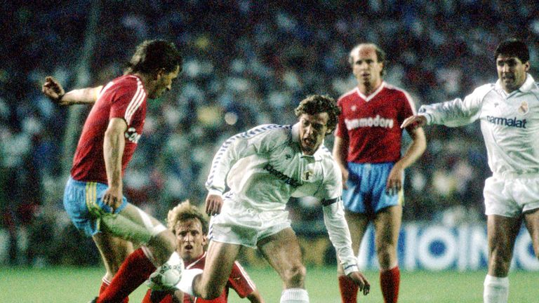 1986/1987, Halbfinale, Real Madrid - Bayern München 1:0 (1:0), Bayern München - Real Madrid 4:1 (3:1)