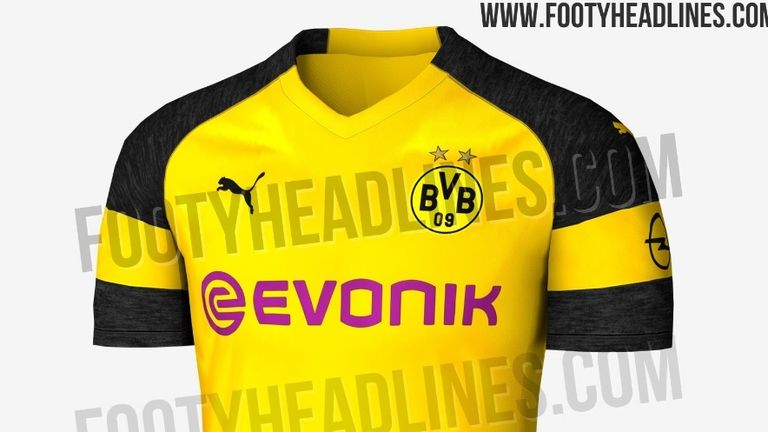 So soll das neue Heim-Trikot von Borussia Dortmund aussehen. (Bildquelle: footyheadlines.com)
