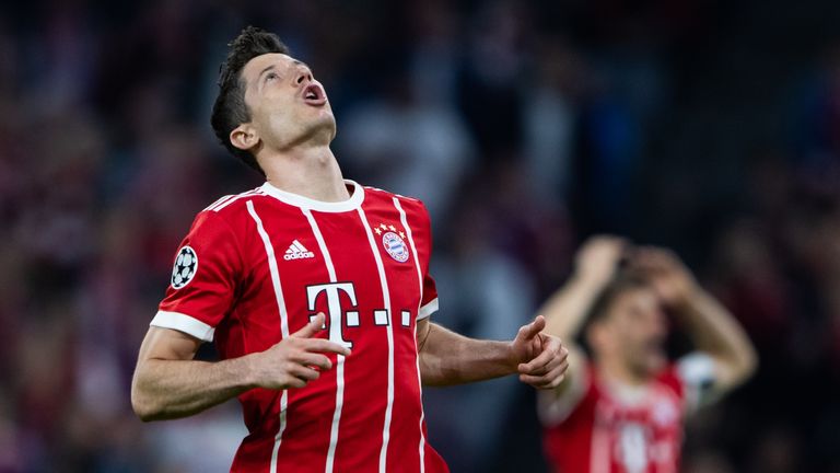 Robert Lewandowski wartet in der Champions League seit vier Spielen auf ein Tor.