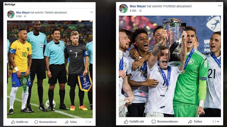U21-Nationalmmanschaft statt Schalke: Max Meyer hat seine Profilbilder auf Facebook geändert (Quelle: Facebook/Max Meyer)