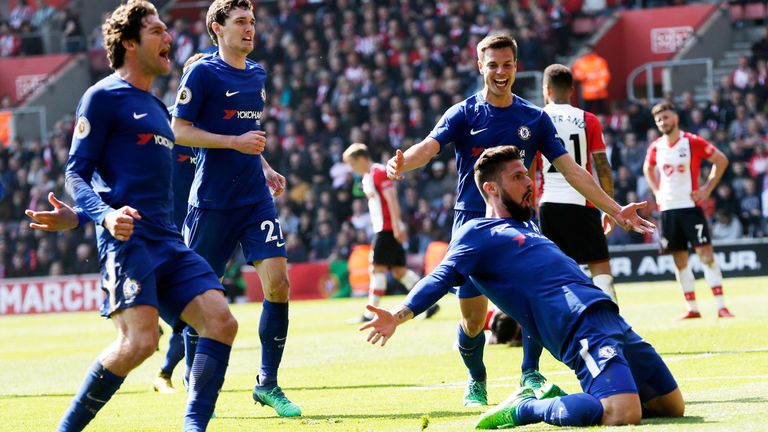 Olivier Giroud wird für den FC Chelsea zum Matchwinner.