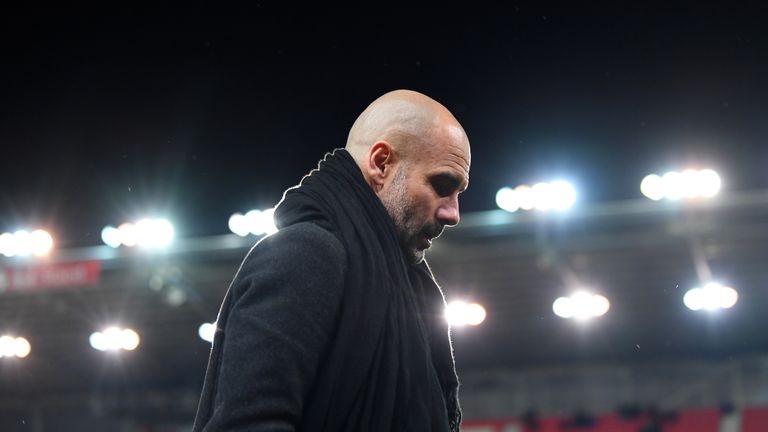Pep Guardiola steht mit Manchester City kurz vor dem Aus in der Champions League. 