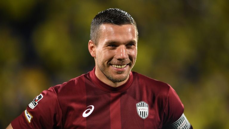 Lukas Podolski schießt für Kobe den zweiten Doppelpack in der J-League.