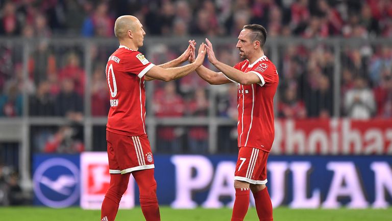 Bayern-Trainer Jupp Heynckes setzt im Rückspiel gegen den FC Sevilla auf seine erfahrene Flügelzange: Arjen Robben und Franck Ribery.
