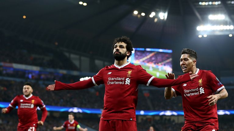 Salah trifft zum 1:1 für Liverpool.