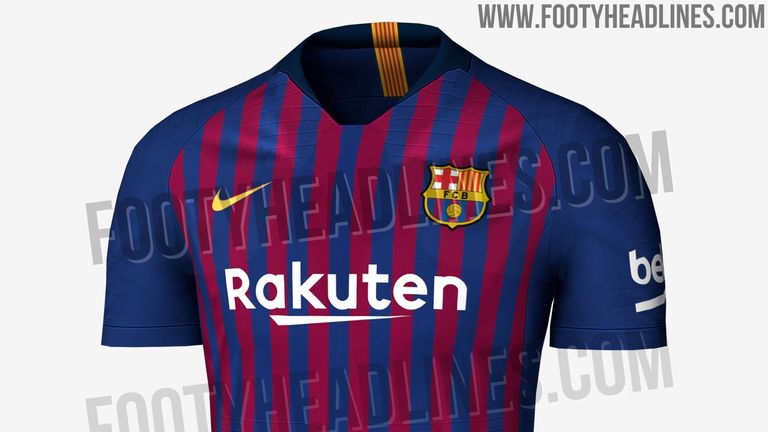 So soll das neue Trikot vom FC Barcelona aussehen. (Bildquelle: footyheadlines.com)