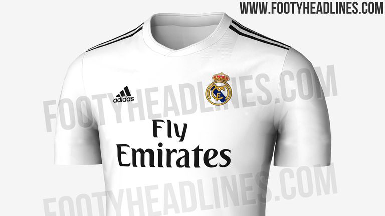 So soll das neue Trikot von Real Madrid aussehen - im klassischen Weiß.. (Bildquelle: footyheadlines.com)