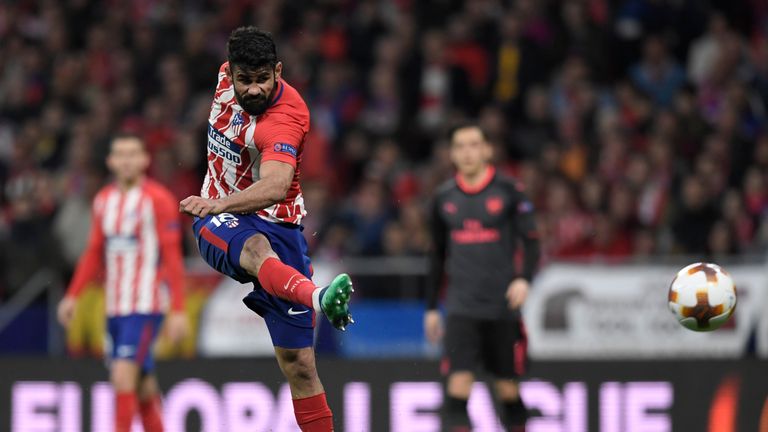 Diego Costa erzielt für Atletico Madrid den entscheidenden Treffer.