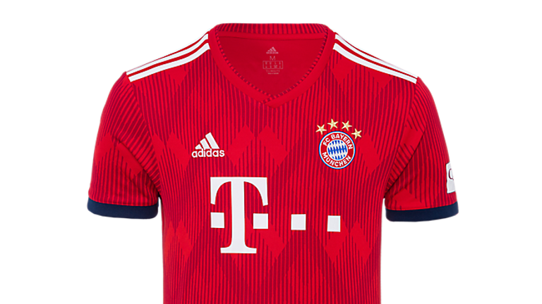 Das neue Trikot des FC Bayern soll einen moderneren Look bekommen - wurde aber inspiriert von den Trikots der 80er- und 90er-Jahre. Das Dress ist in einem Rot mit einer geometrischen Streifengrafik gehalten. (Bildquelle: fcbayern.com)