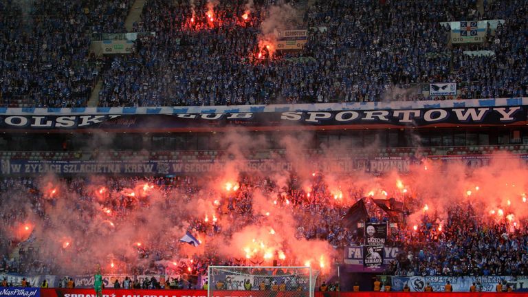 Die Fans von Lech Posen haben ihrem Verein schon einige Strafen eingebracht.