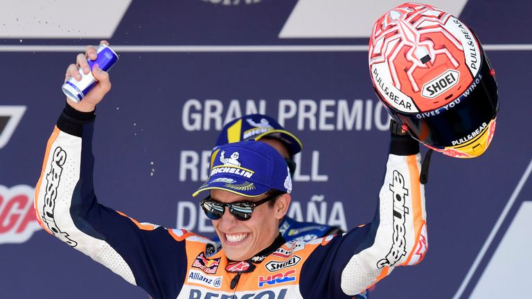 Freute sich über den Sieg: MotoGP-Weltmeister Marc Marquez.