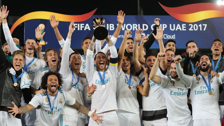 Real Madrid gewinnt im Dezember 2017 die FIFA Klub-WM. 
