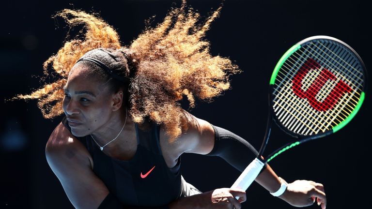 XXX of ZZZ plays a XXXX in his/her third round match against XXXX of ZZZZ on day six of the 2017 Australian Open at Melbourne Park on January 21, 2017 in Melbourne, Australia.
