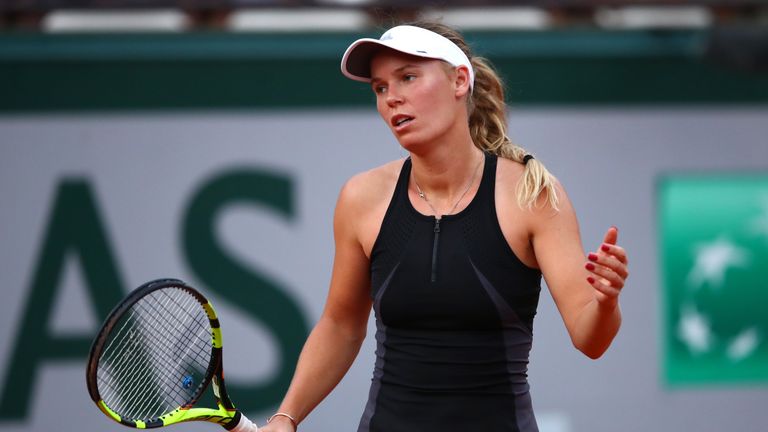 Der Dänin Caroline Wozniacki ist nach ihrer Niederlage bei den French Open die Enttäuschung ins Gesicht geschrieben. 