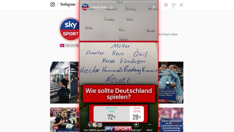 Unsere Frage des Tages an Euch auf Instagram: Wie sollte Deutschland gegen Schweden bei der WM spielen?