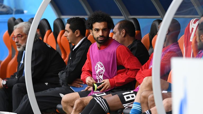 Mohamed Salah sitzt in Jekaterinburg 90 Minuten auf der Bank.