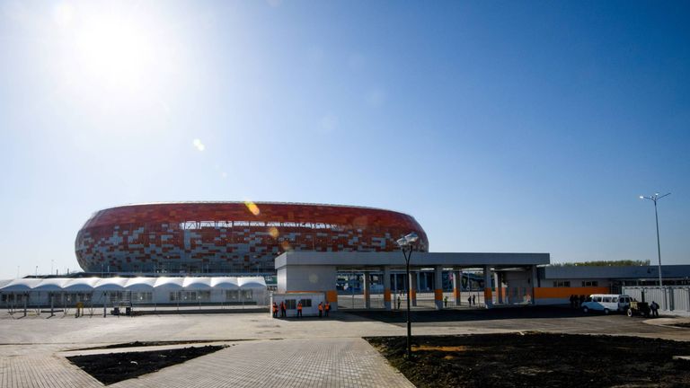 Die Mordwinien-Arena in Saransk wurde für die WM in Auftrag gegeben und wird 44.442 Zuschauern Platz bieten.