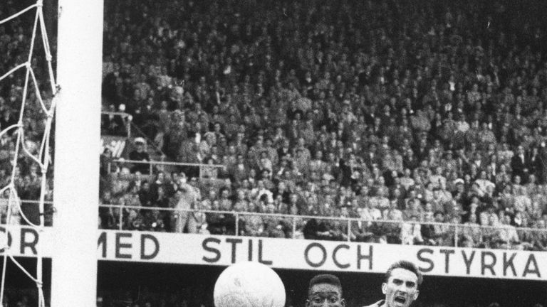 Pele WM 1958 Brasilien gegen Schweden
