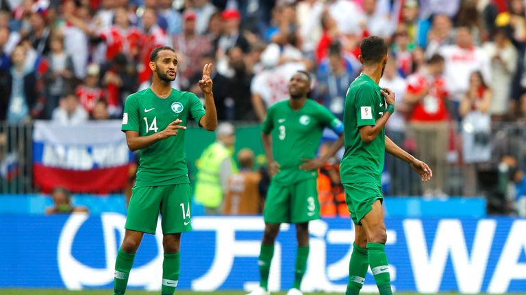 Saudi-Arabien verliert sein WM-Auftaktspiel gegen Russland.