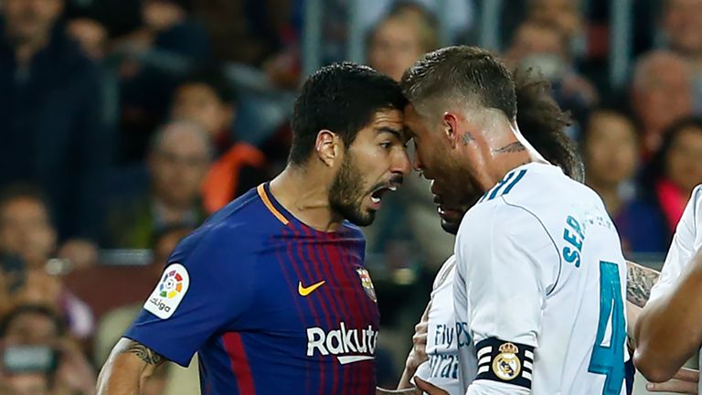 Gerieten schon des Öfteren aneinander: Luis Suarez (l.) und Sergio Ramos.