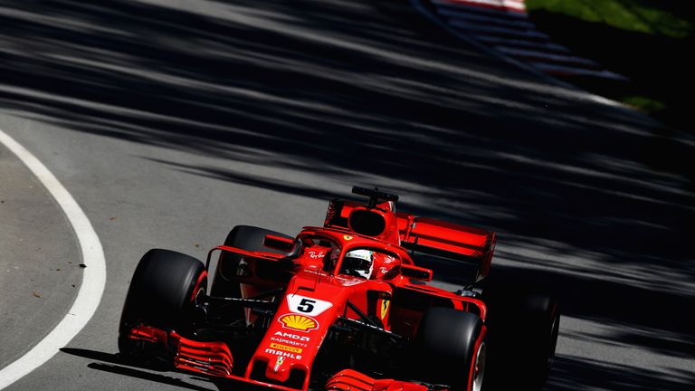 Sebastian Vettel dreht im Qualifying die schnellste Runde.