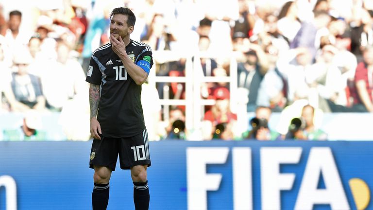 Lionel Messi verschoss beim 1:1 gegen Island einen Handelfmeter.